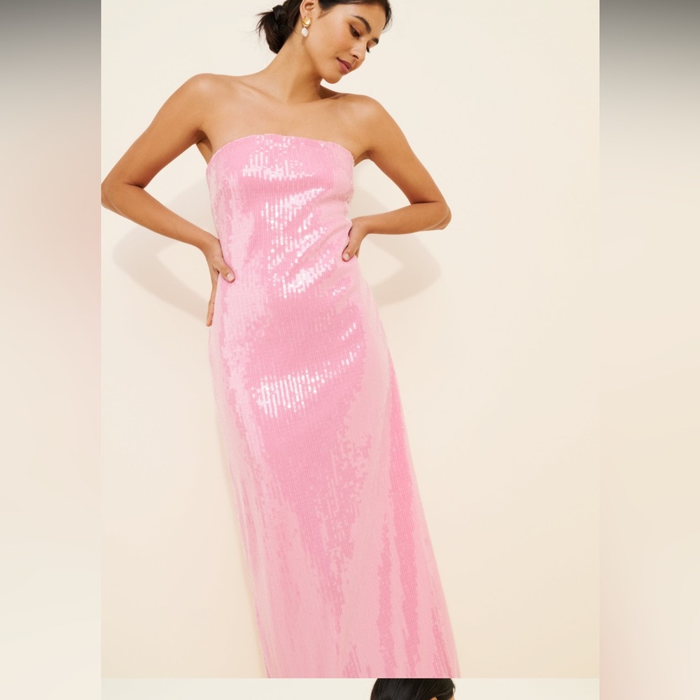 Hutch Strapless Sequin Column Dress - Pink